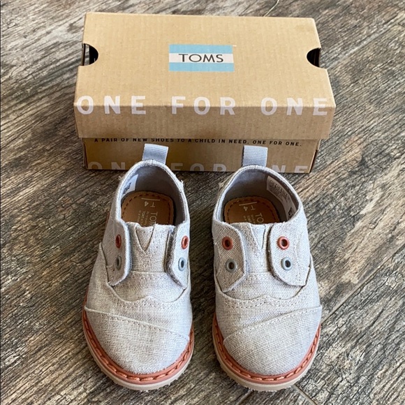 Toms Other - Toms grey canvas toddler shoes